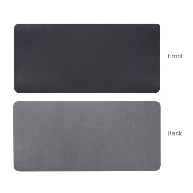 Large Non-Slip PU Leather Mouse Pad for Office Desk, 60 x 30cm (Black)