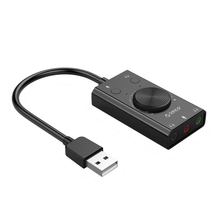 ORICO SC2 USB External Sound Card with Headset and Microphone Ports (Black)