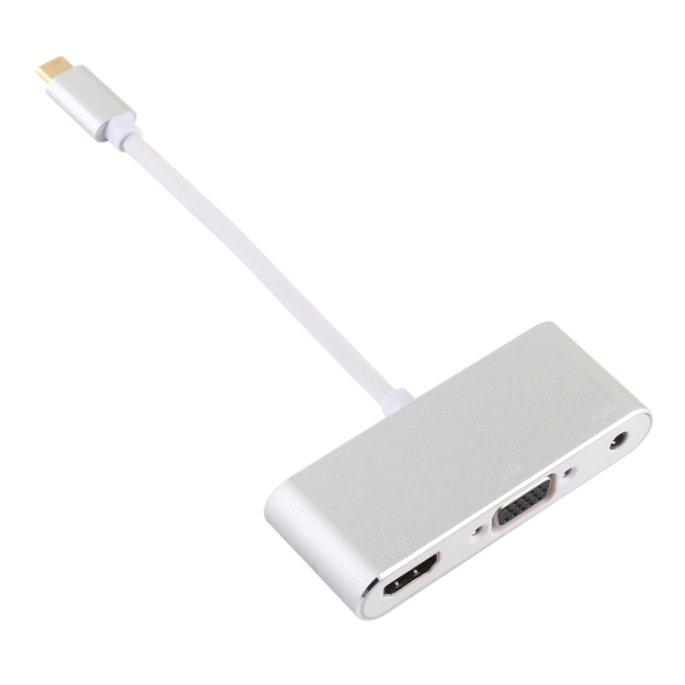 Multifunctional USB-C Hub Adapter with Audio, VGA, and HDMI Ports