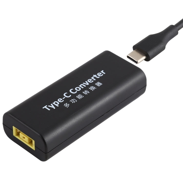 65W Big Square Female to USB-C / Type-C Female Power Connector Adapter with 15cm USB-C / Type C Cable