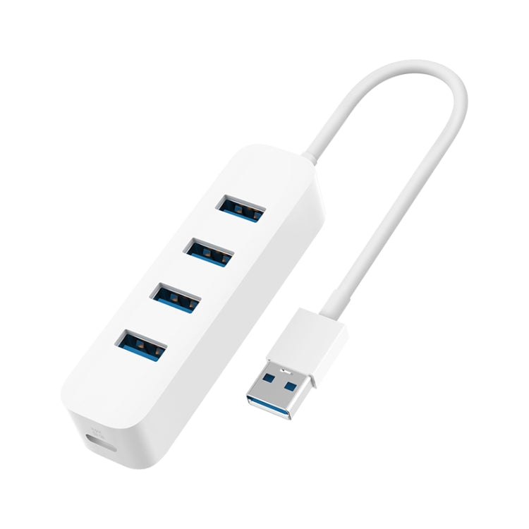Xiaomi Original 4-Port USB 3.0 Hub with Standby Power Supply and Compact Design - White