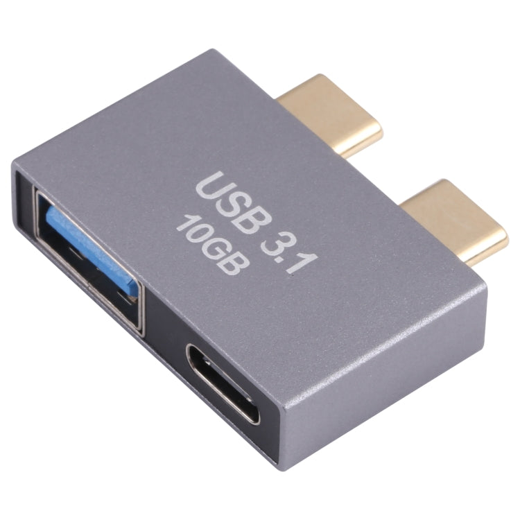 USB Female to Dual USB-C Male Adapter