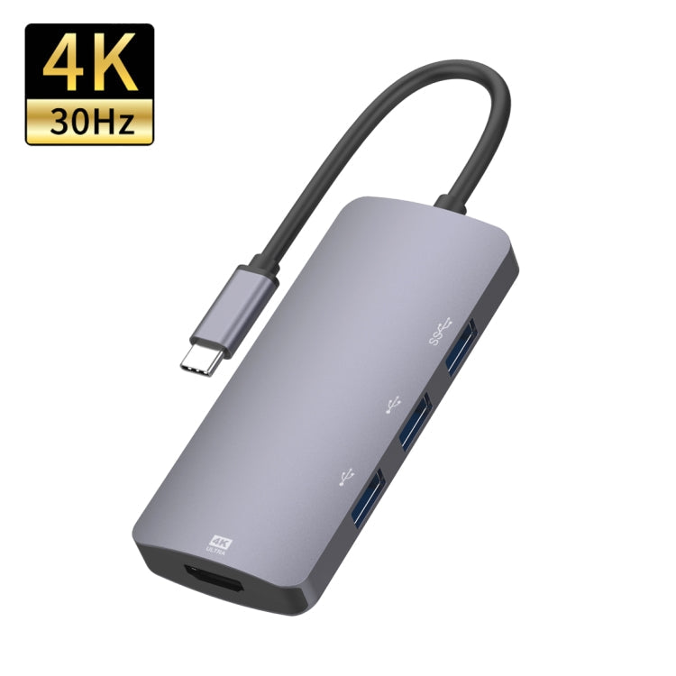 UC912 4-in-1 4K USB-C Multifunctional HUB Adapter with HDMI and USB Ports