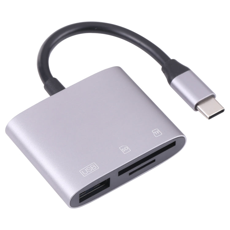 NK-3041 3-in-1 USB-C Adapter with OTG Function and Card Reader