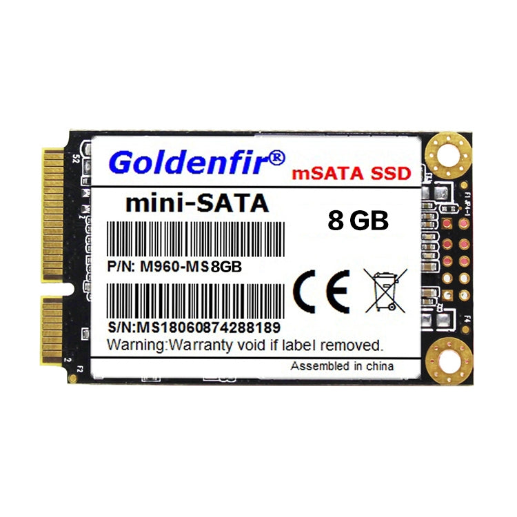 Goldenfir 1.8 inch Mini SATA SSD, 8GB Capacity