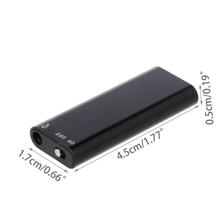 8GB USB Recorder Pen with MP3 Player - Black
