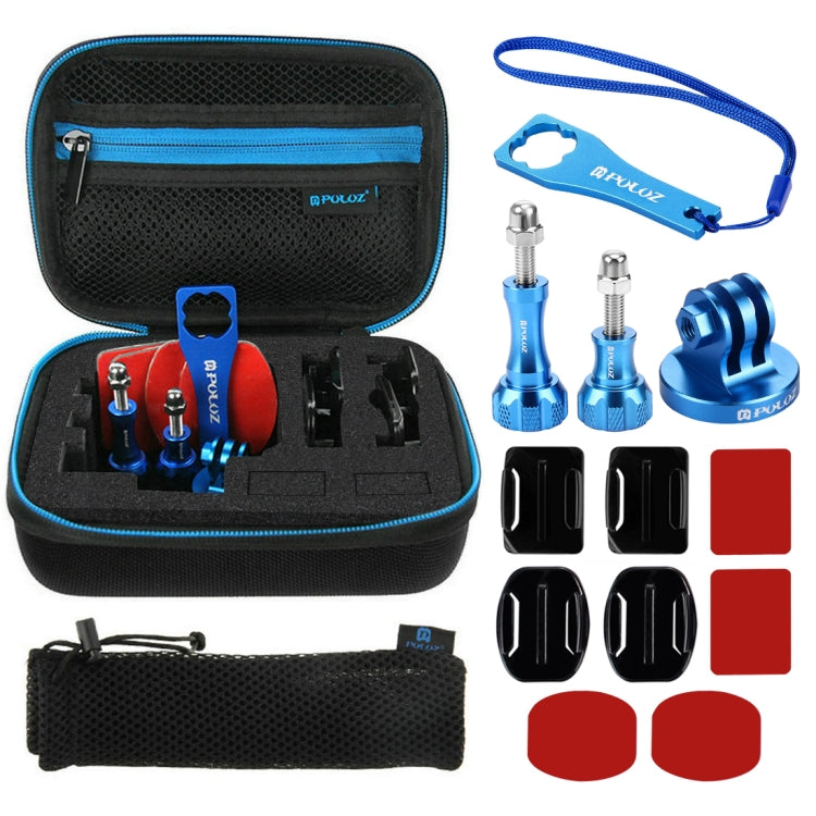 PULUZ 13 in 1 CNC Metal Accessories Combo Kits with EVA Case for GoPro Hero and DJI Osmo Action Cameras