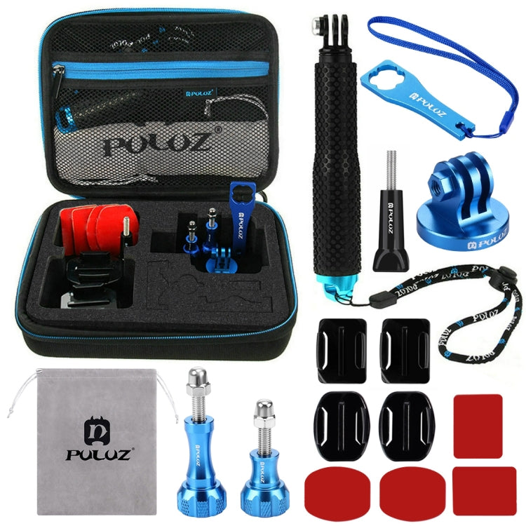 PULUZ 16 in 1 CNC Metal Action Camera Accessories Kit with EVA Case