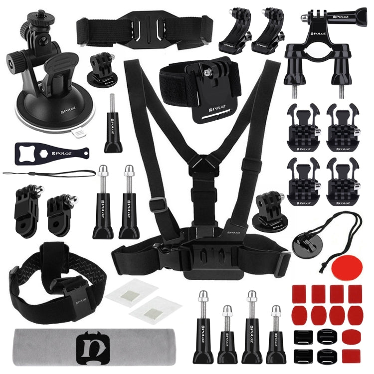 PULUZ 45 in 1 Action Camera Accessories Ultimate Combo Kit for GoPro, SJ4000, SJ5000, Dazzne, SOOCOO, and More