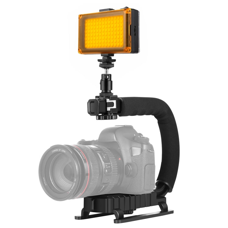 PULUZ U/C Shape Stabilizer and LED Studio Light Kit for SLR and Home DV Cameras
