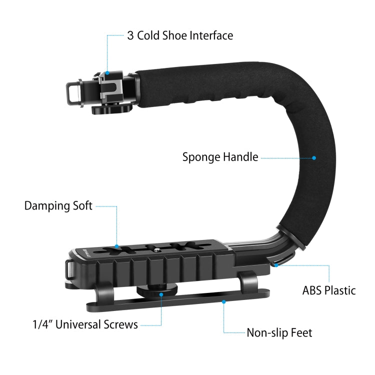 Handheld Camera Stabilizer Tips Handheld Camera Stabilizer with LED Fill Light Kit for SLR Cameras and
