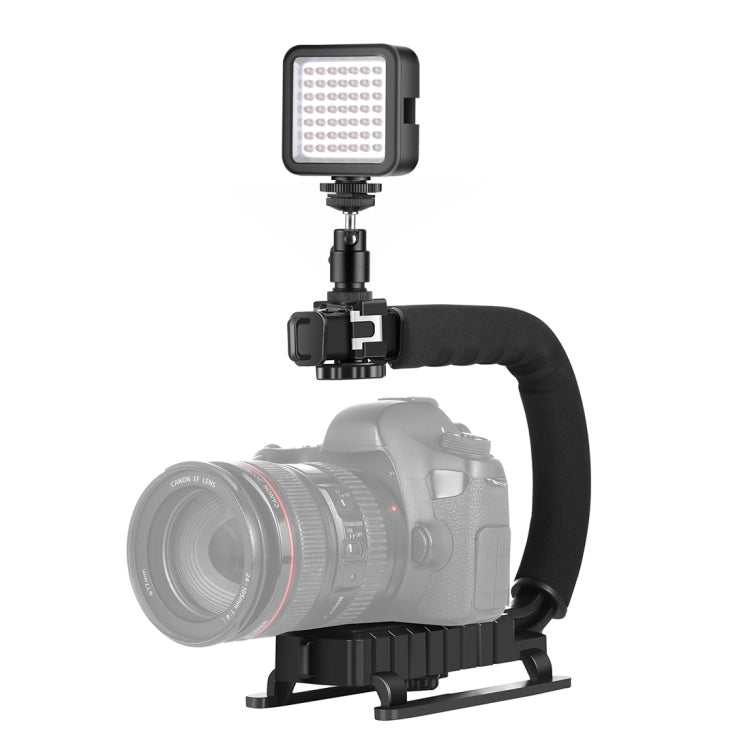 Handheld Camera Stabilizer with LED Fill Light Kit for SLR Cameras and DV Camera
