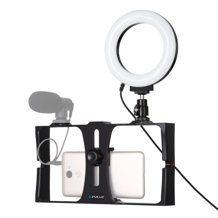 Enhance Your Video Quality and Lighting Vlogging Rig with 12cm Ring LED Selfie Light Kit (Blue)