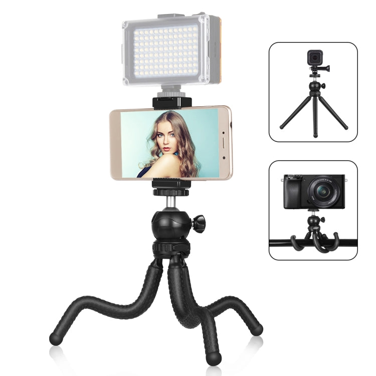 Flexible Tripod Holder with Ball Head & Phone Clamp for Cameras and Smartphones