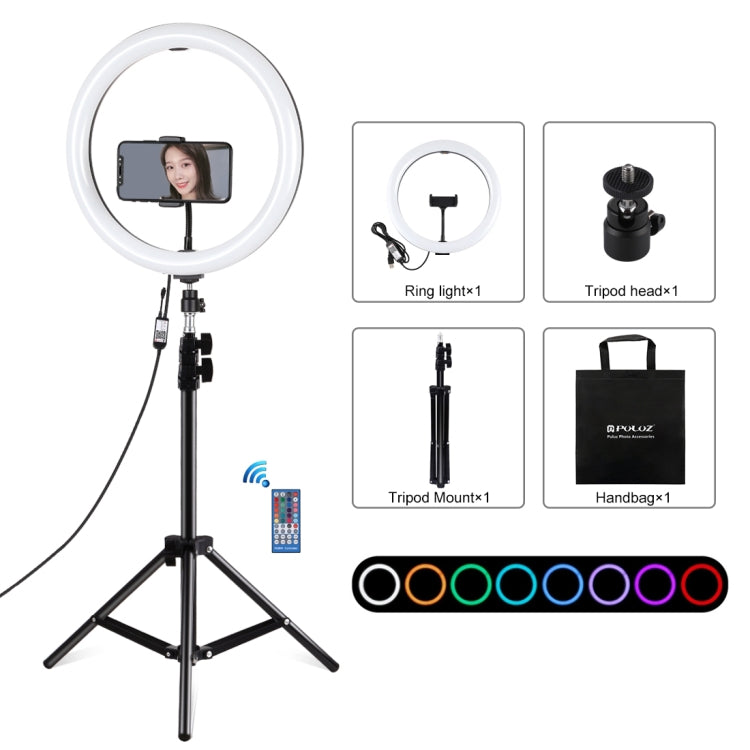 PULUZ 11.8 inch RGBW LED Ring Light with Tripod Mount and Remote Control