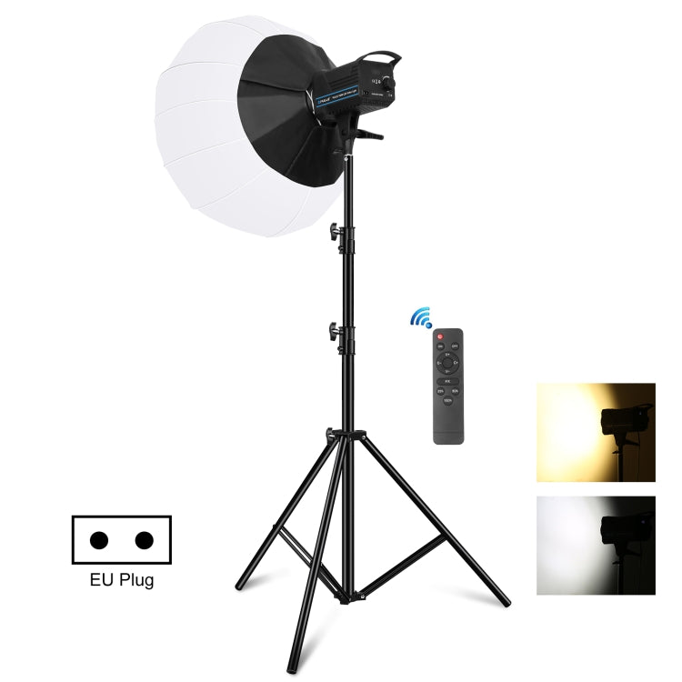 PULUZ 220V 150W 3200K-5600K Studio Video Light Kit with Light Holder and Foldable Lantern Softbox (EU Plug)