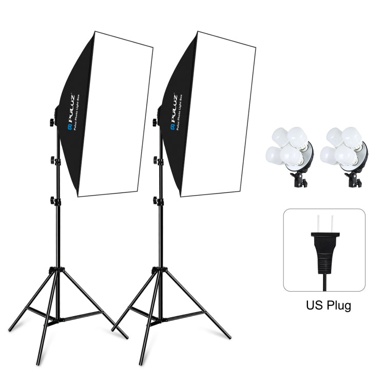 PULUZ Softbox Lighting Kit with 8 LED Bulbs and Tripod Stands