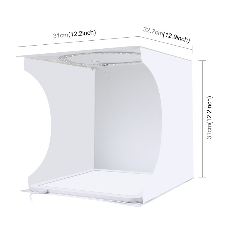 PULUZ 30cm Folding Ring Light Board Photo Studio Tent Kit with Shadowless Light Panel