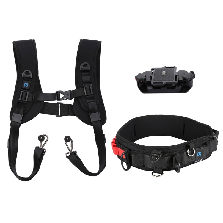 PULUZ 3 in 1 Camera Carrying Bundle with Waistband and Shoulders Straps