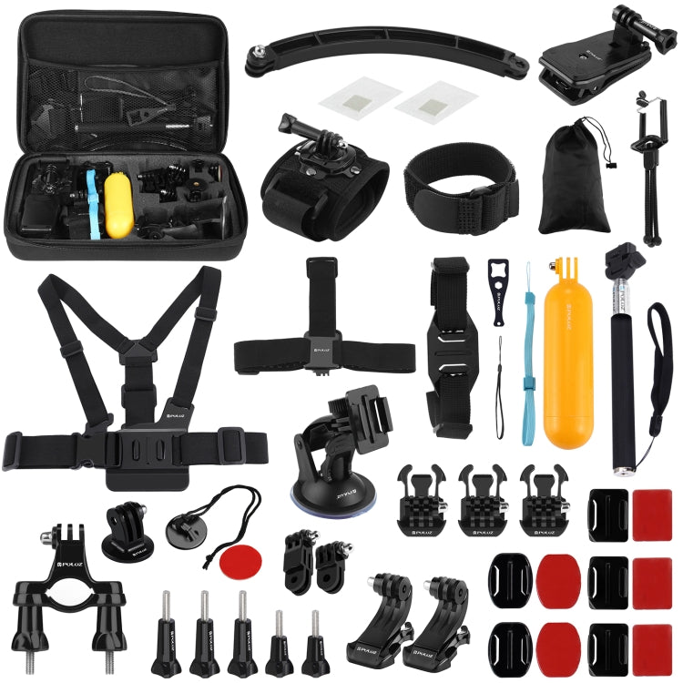 PULUZ 50 in 1 Ultimate Combo Kits for Action Cameras with EVA Case