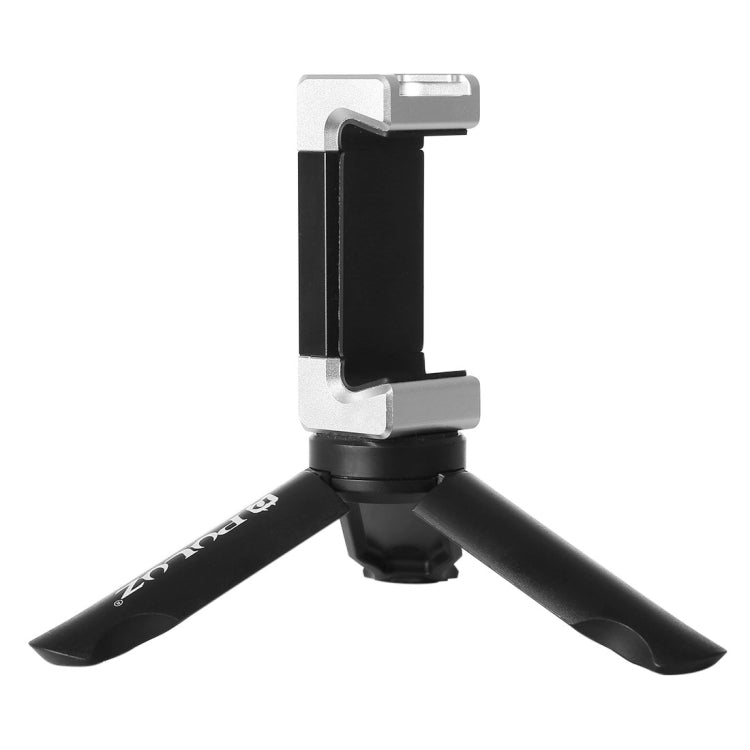 PULUZ Folding Plastic Tripod and Aluminum Alloy Clamp Bracket with Cold Shoe for Smartphones