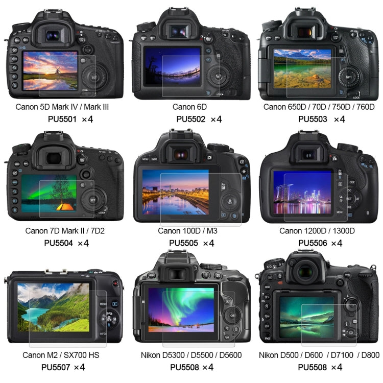 60 PCS PULUZ Tempered Glass Screen Protector Kit for Cameras