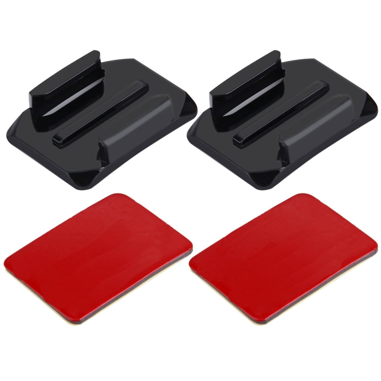 PULUZ 2 Curved Surface Mounts + 2 Adhesive Mount Stickers for Action Cameras