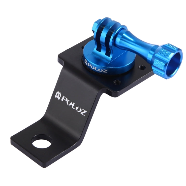 PULUZ Aluminum Alloy Motorcycle Fixed Holder Mount for Action Cameras (Blue)