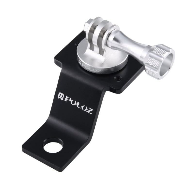 Aluminum Alloy Motorcycle Fixed Holder Mount for GoPro and DJI Osmo Action Cameras - Silver