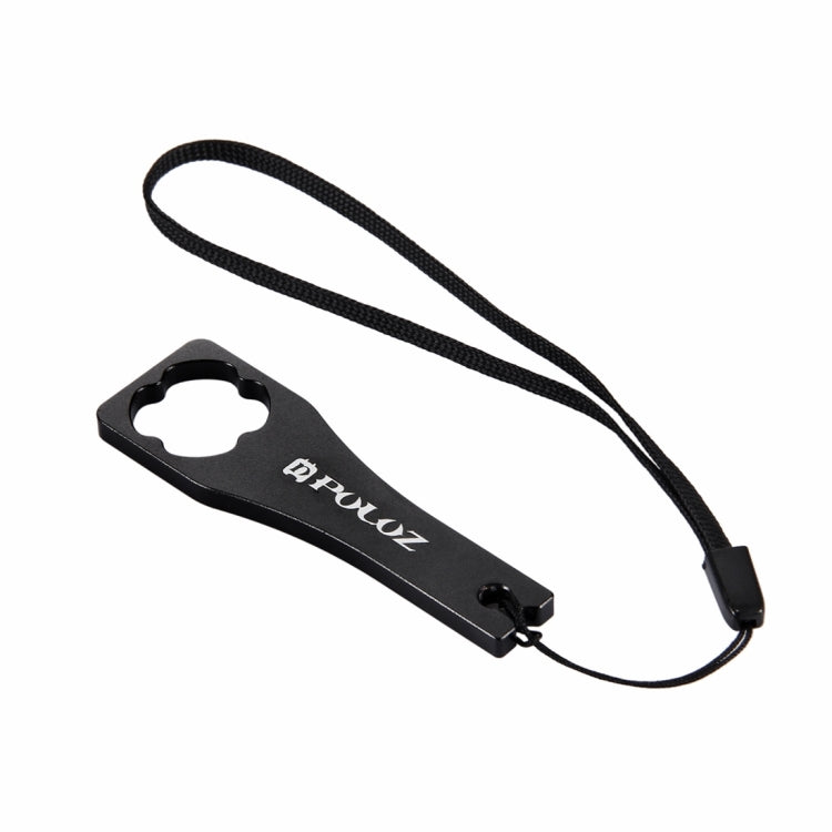 PULUZ CNC Aluminum Alloy Tighten Screw Cap Wrench Tool for Action Cameras (Black)