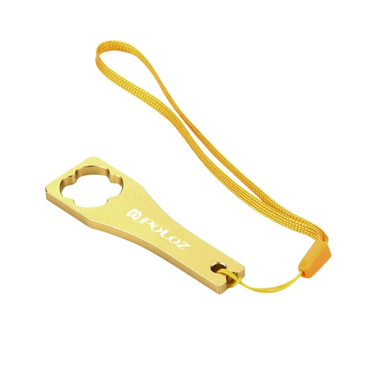 PULUZ CNC Aluminum Alloy Bolt Tightening Wrench Tool for GoPro and Other Action Cameras (Gold)