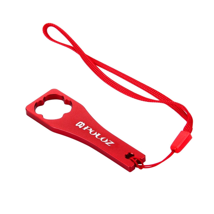 PULUZ CNC Aluminum Alloy Tighten Screw Cap Wrench Tool for GoPro and Action Cameras (Red)