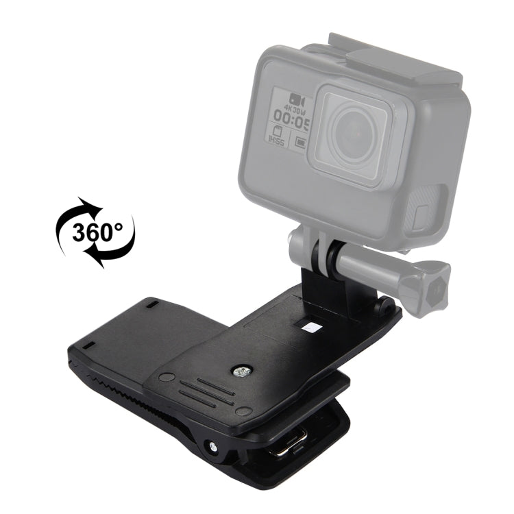 PULUZ 360 Degree Rotating Backpack Hat Rec-mounts for Action Cameras