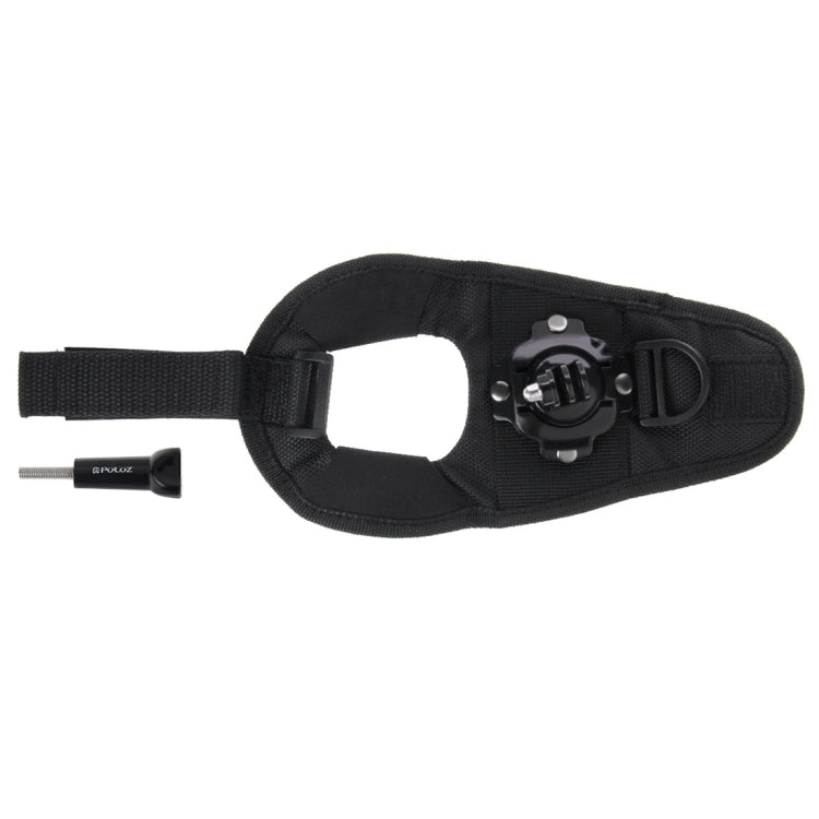 PULUZ 360 Degree Rotation Glove Style Palm Strap Mount for Action Cameras