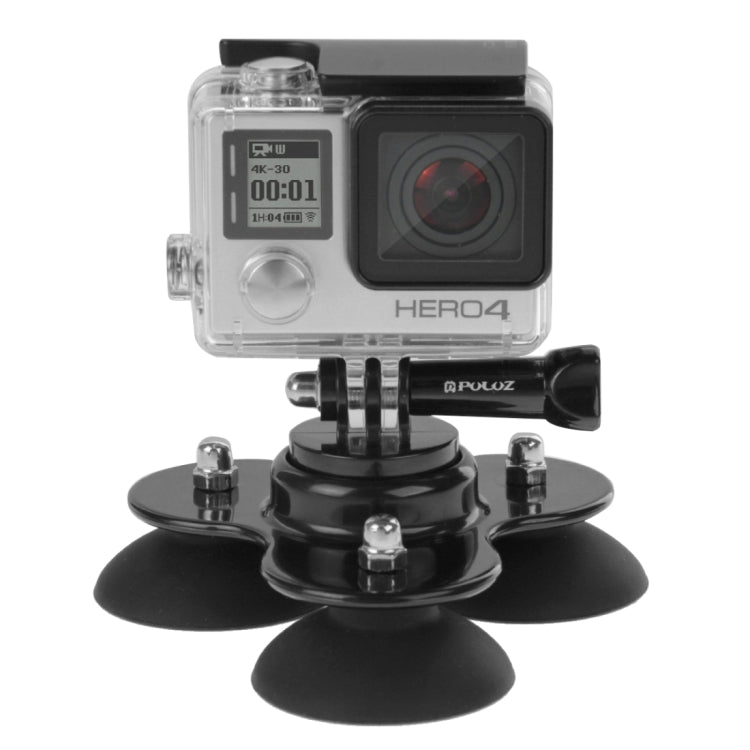 PULUZ Triangle Suction Cup Mount for GoPro and Action Cameras
