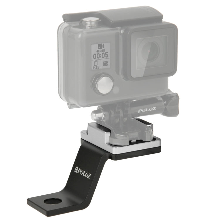 PULUZ Metal Motorcycle Holder Mount for GoPro and DJI Action Cameras (Silver)