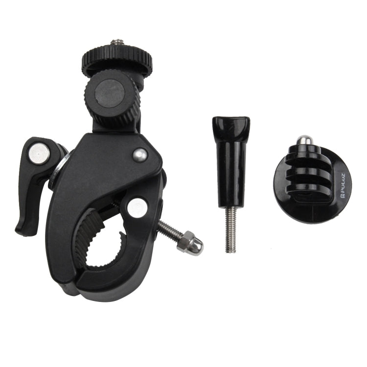 PULUZ Motorcycle Bicycle Handlebar Holder for GoPro and DJI Action Cameras (Black)