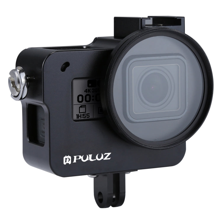 PULUZ GoPro HERO(2018)/7/6/5 Black Protective Cage with 52mm UV Lens