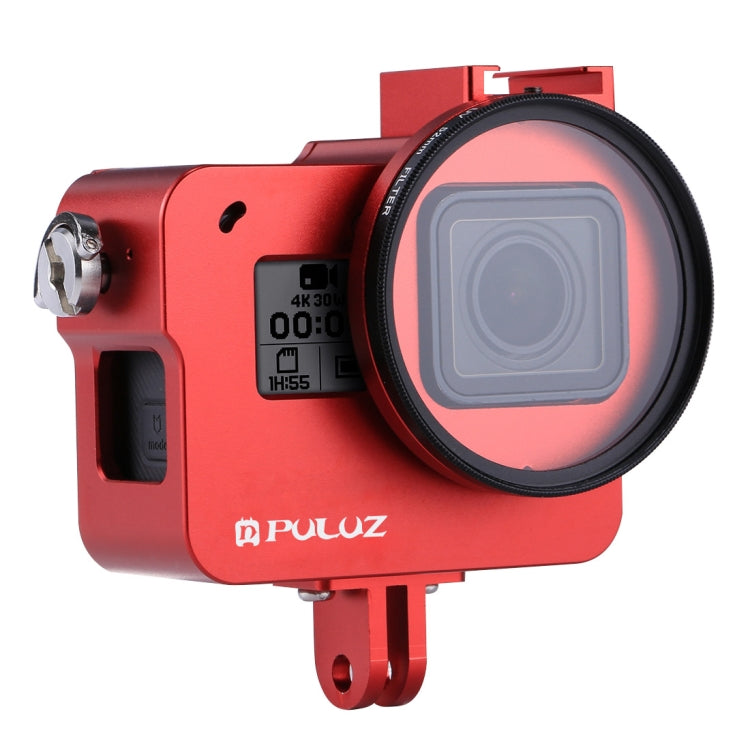 PULUZ CNC Aluminum Protective Cage with UV Lens for GoPro HERO Camera