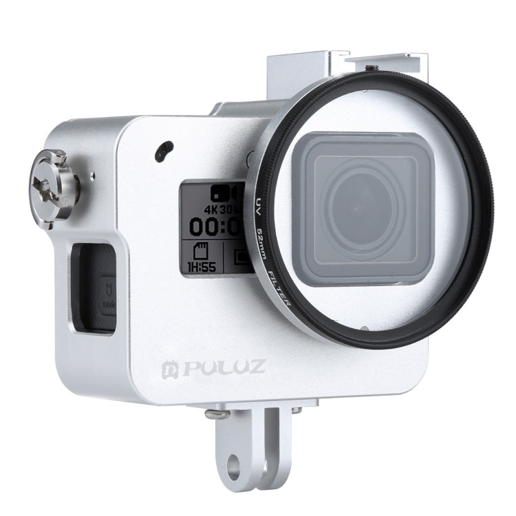 PULUZ CNC Aluminum Alloy Protective Cage for GoPro HERO(2018) /7 Black /6 /5(Silver)