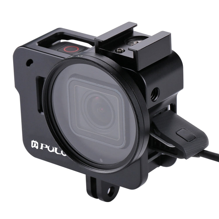 PULUZ CNC Aluminum Alloy Protective Cage with 52mm UV Lens for GoPro HERO(2018) /7 Black /6 /5 - Elevate Your Photography and Videography Game