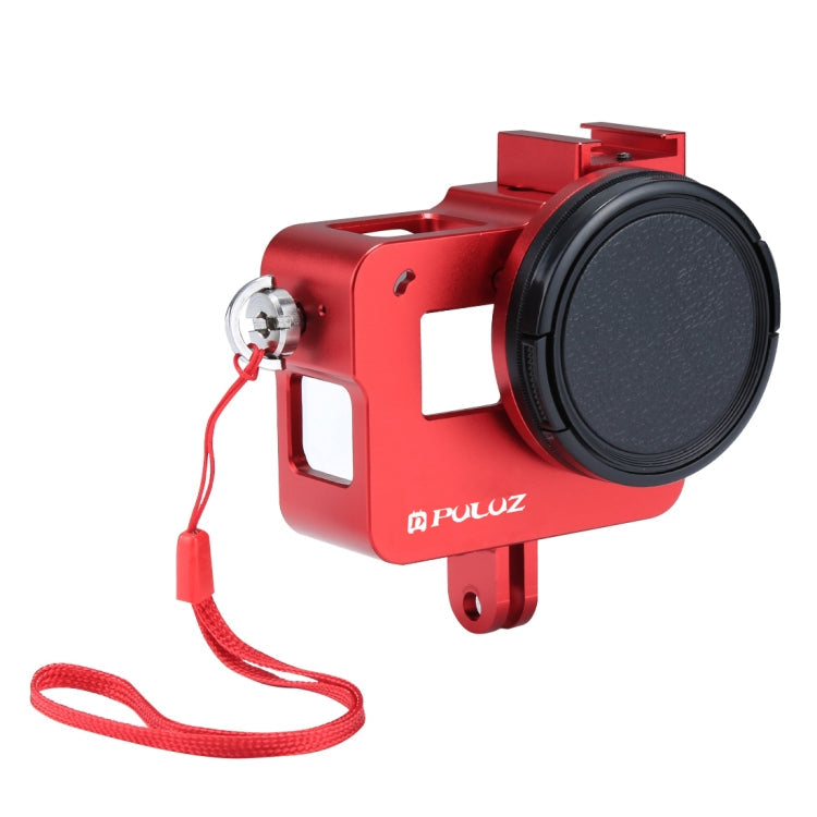 PULUZ GoPro HERO Protective Cage with UV Lens and Accessories (Red)
