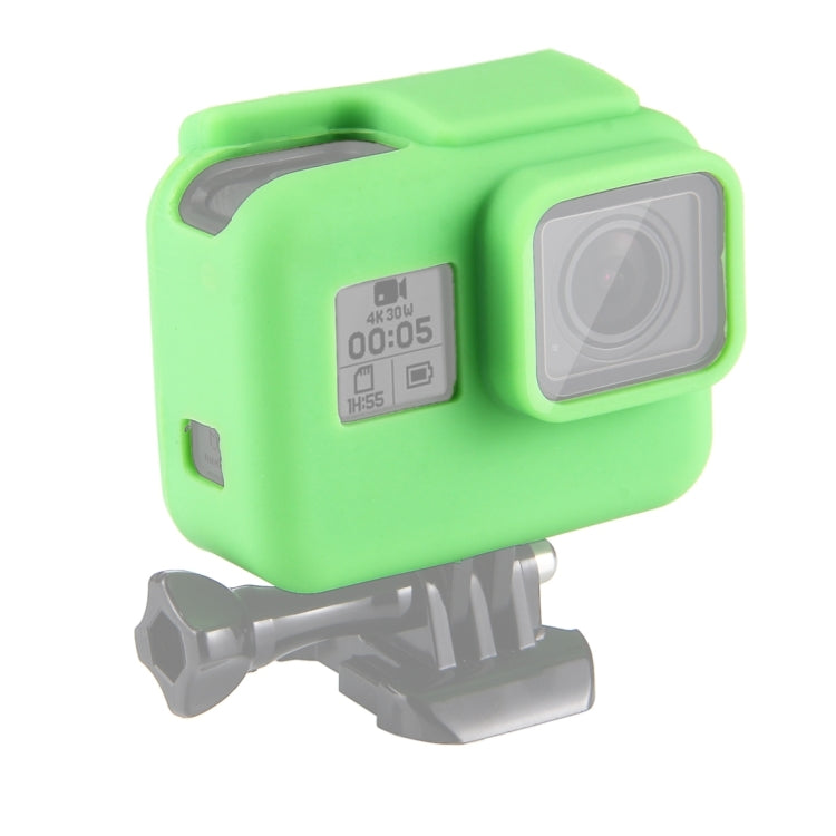 Green Shock-proof Silicone Case with Lens Cover for GoPro HERO(2018) /7 Black /6 /5
