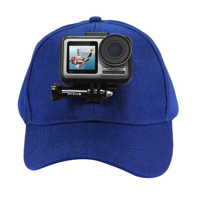 PULUZ Baseball Hat for GoPro and Action Cameras (Blue)