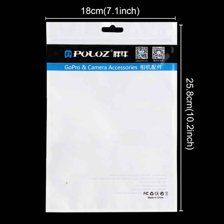 10 Pieces of PULUZ 25.8cm x 18cm Hang Hole Clear Front White Pearl Jewelry Zip Lock Packaging Bag (Size: L)