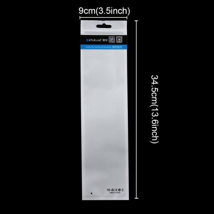 10 PCS PULUZ 34.5cm x 9cm Hang Hole Clear Front White Pearl Jewelry Zip Lock Packaging Bag (Size S, Lengthened Type)