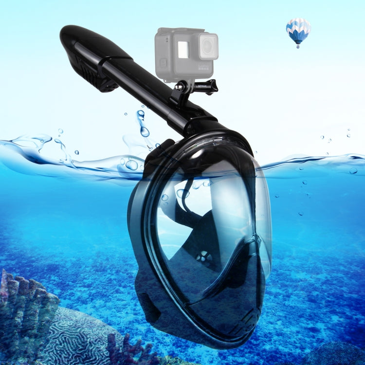 PULUZ 260mm Full Dry Snorkel Mask for Action Cameras - S/M Size (Black)