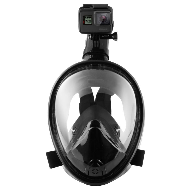 PULUZ 260mm Full Dry Snorkel Mask for Action Cameras - S/M Size (Black)