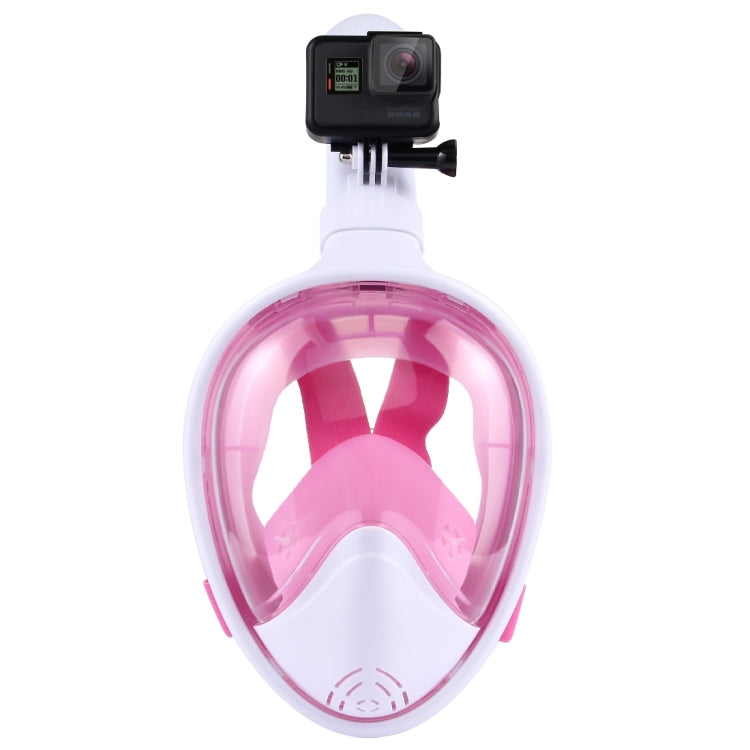 PULUZ 260mm Full Dry Snorkel Mask for Action Cameras - S/M Size (Pink)