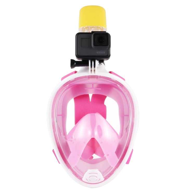 PULUZ 220mm Water Sports Diving Equipment with Full Dry Snorkel Mask for GoPro and Other Action Cameras, S/M Size (Pink)